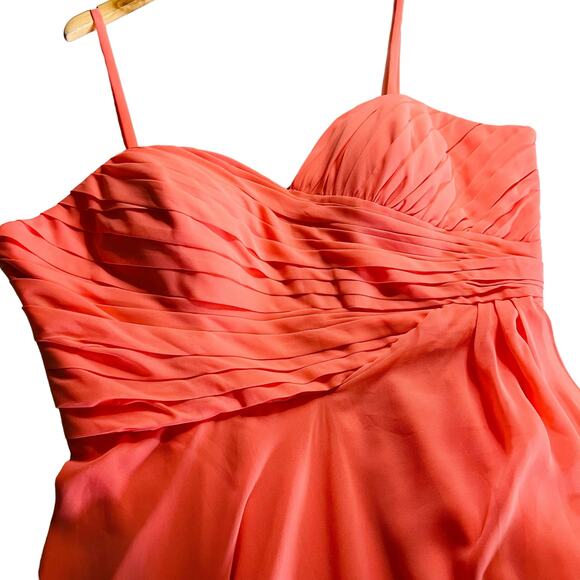 Kanali K Draped Spagetti Strap Dress Size 18 NWT In Melon - Picture 9 of 9